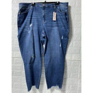 NWT - Nanette Lepore Jeans Women's Size 24 Blue Belle High Rise Ankle Skinny